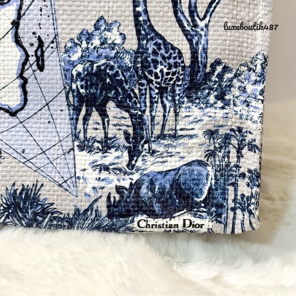 Christian Dior Around The World straw tote bag - Picture 2 of 9